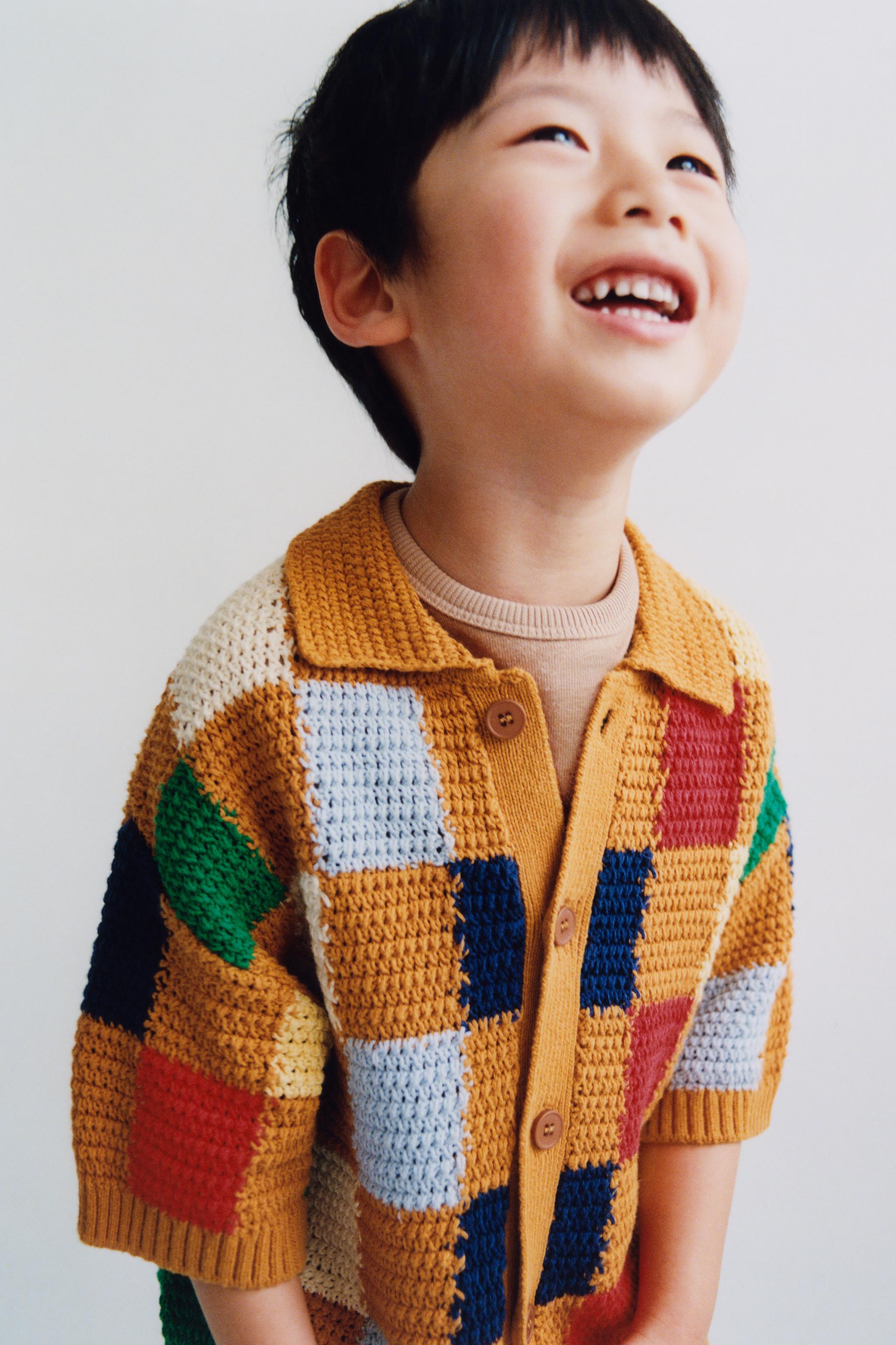 PLAID KNIT SHIRT